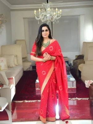 Designer Red Saree (Parul Garg)