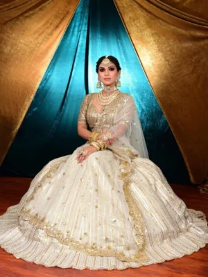 White Lehenga