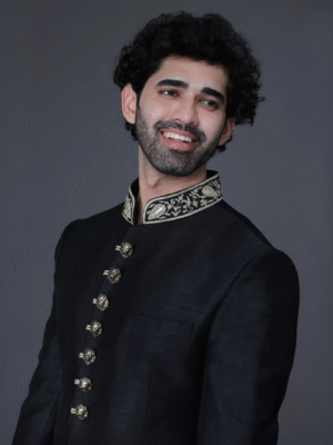 Black Desiner Bandhgala Blazer