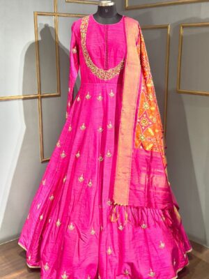 Danka and zari Embroidery Anarkali