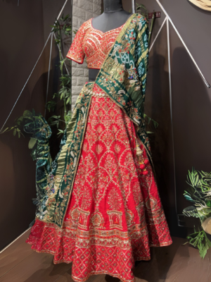 Sequence embroidery lehenga